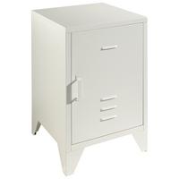 Nachtkästchen Bronxx Weiß - Weiß, MODERN, Metall (40/60/40cm) - Vipack