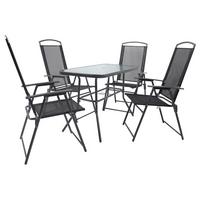 Vrtna Garnitura Gardenson, Antracit, 5-Delno - antracit, Basics, kovina/steklo - Gardenson