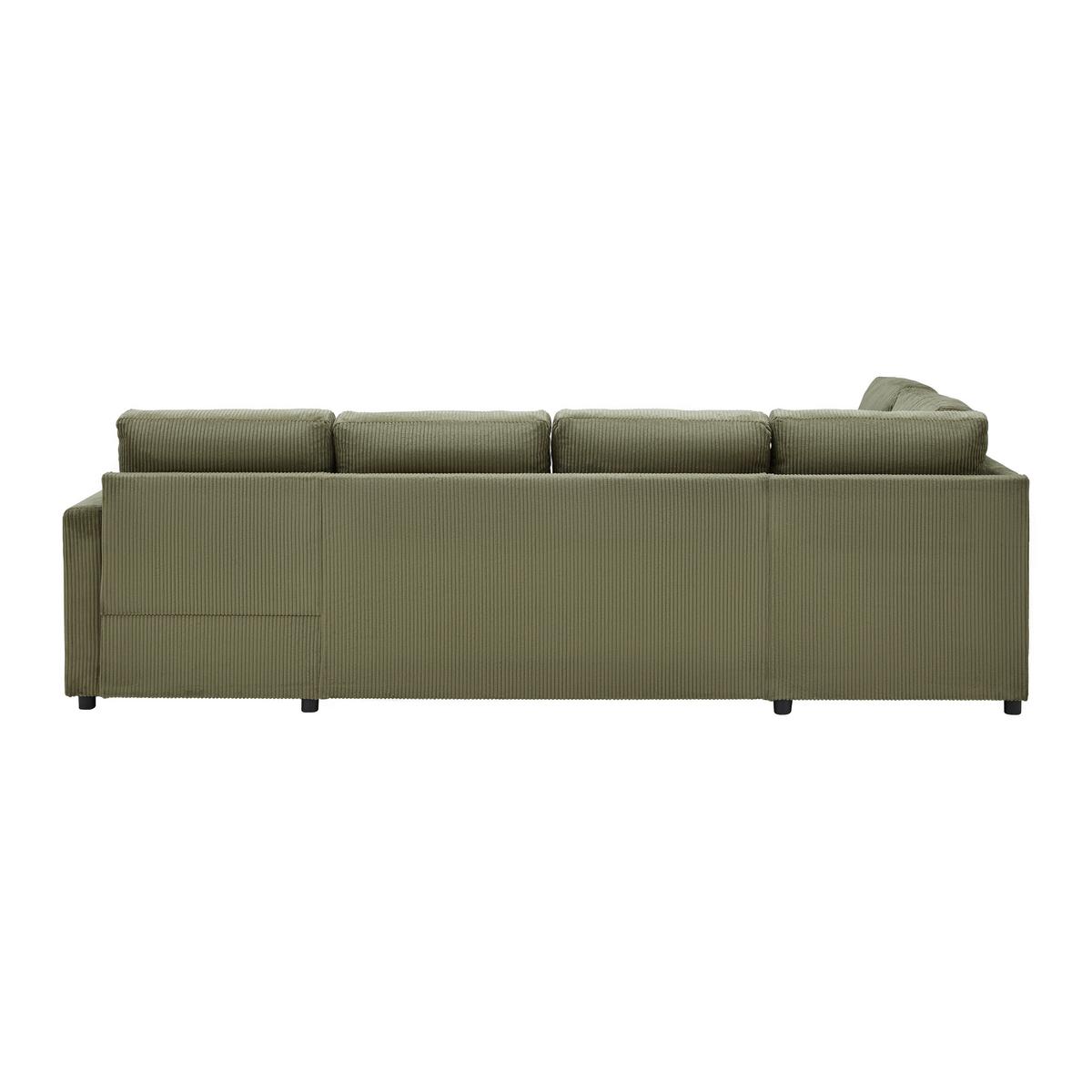 Sarokkanapé Martina - zöld, Modern, faalapú anyag/textil (204/276/146cm) - Mömax