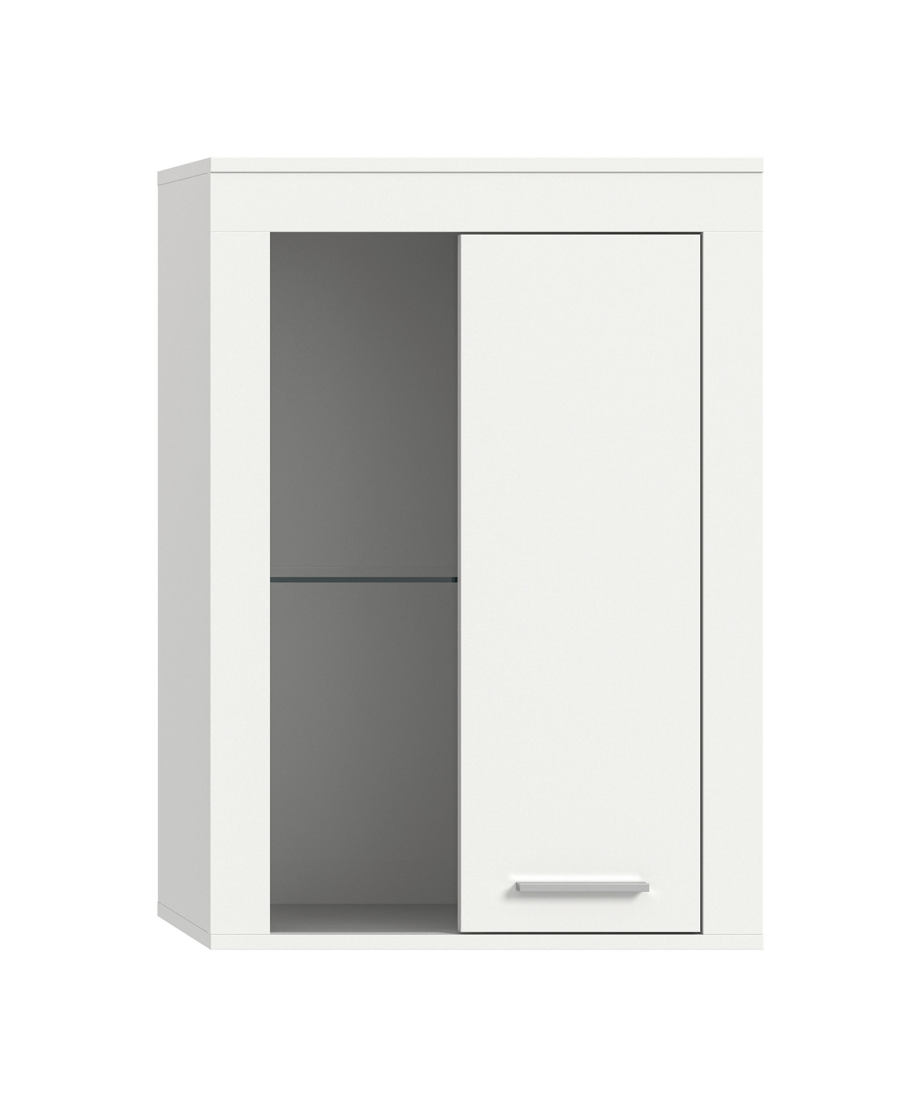 Vitrina Jam - srebrne boje/crna, Design, staklo/drvni materijal (86/60/35cm) - Modern Living