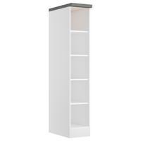 Regal Monza ca. 30x166 cm Weiß/Grau - Weiß/Grau, LIFESTYLE, Holzwerkstoff (30/166/60cm) - Held