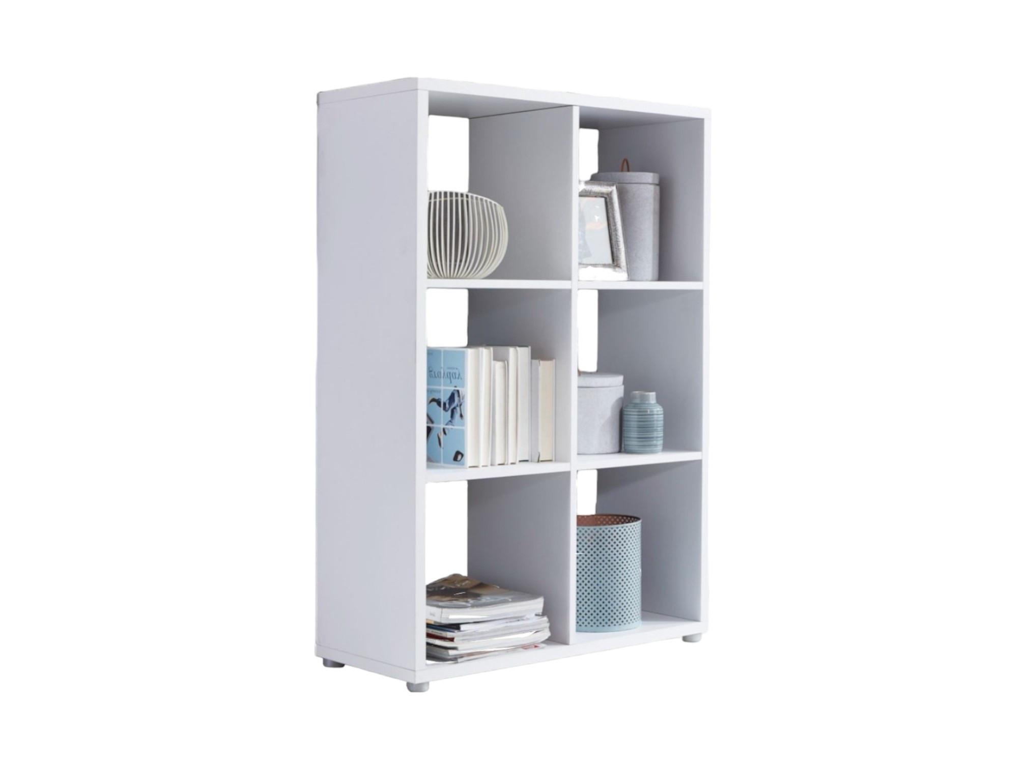 Standregal Nizza Typ 11 Weiß - Silberfarben/Weiß, MODERN, Holzwerkstoff/Kunststoff (72/108,5/33cm) - MID.YOU