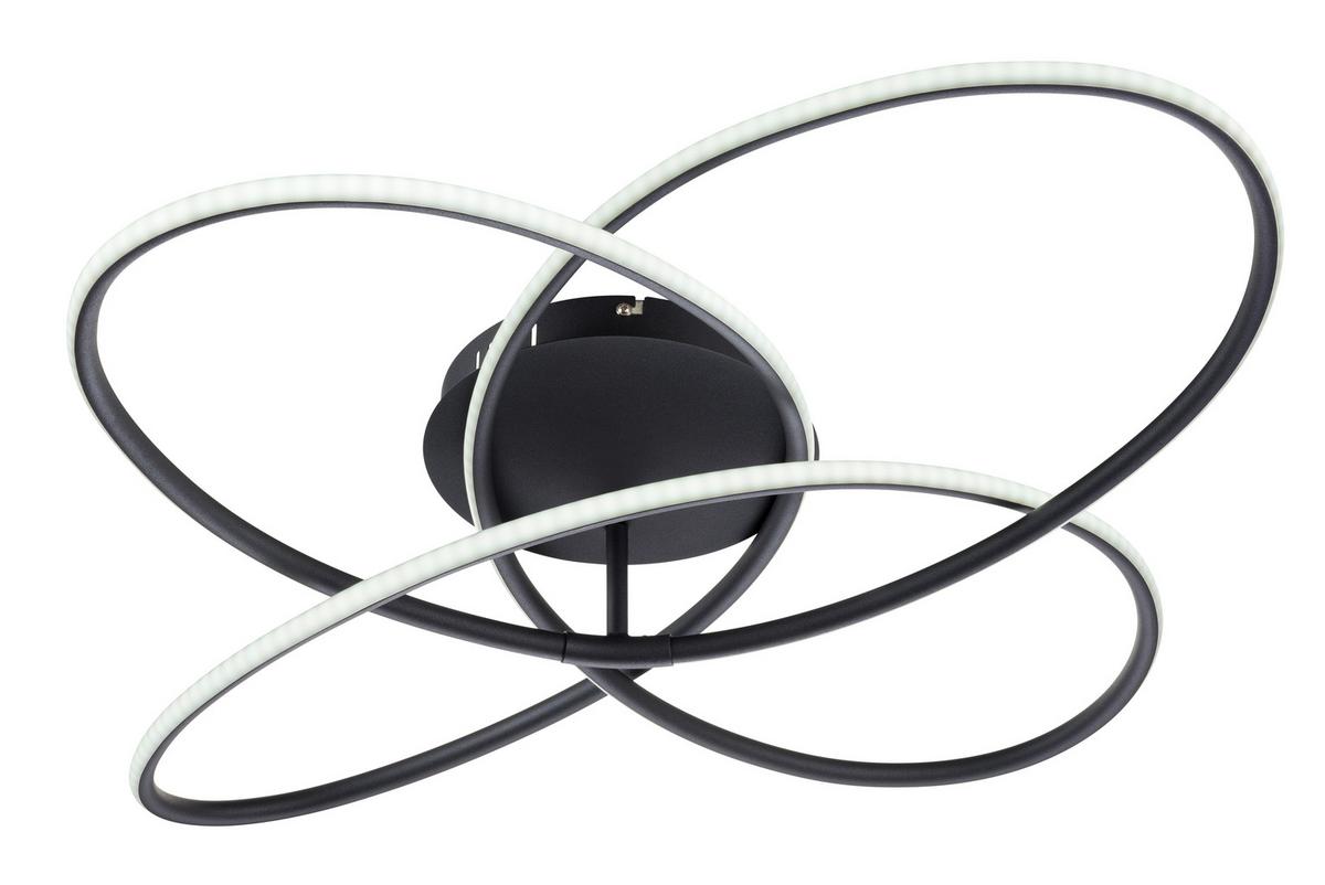 LED-DECKENLEUCHTE 67201S-60  PANDA - Weiss/Opal, Design, Kunststoff/Metall (80/13,5cm) - Globo