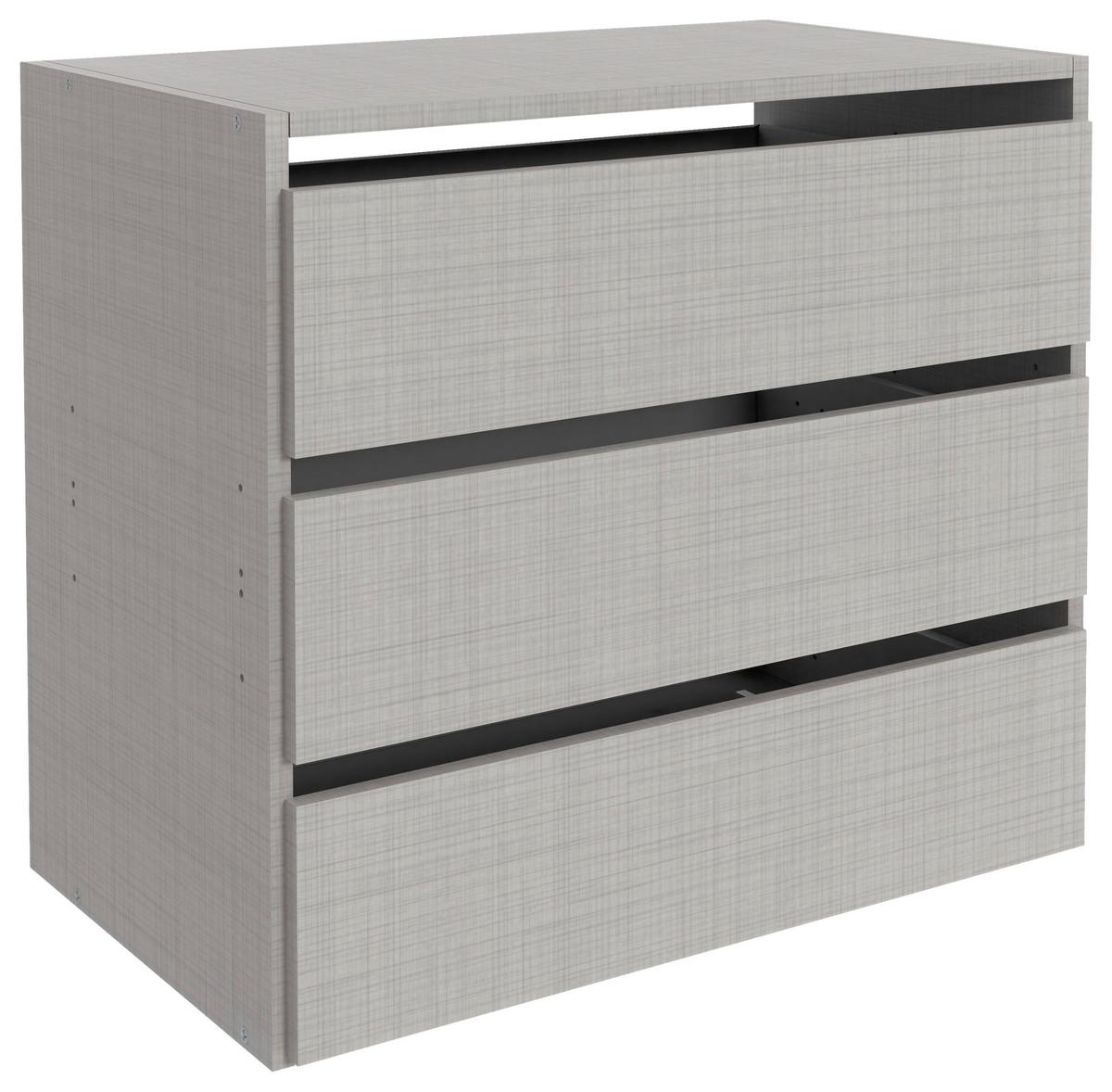 Schubkasteneinsatz Zubehör Grau - Grau, KONVENTIONELL, Holzwerkstoff (100/64/50cm) - Premium Living