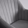 CHAISE ACCOUDOIRS LUCITA - gris/couleur naturelle, MODERN, métal/textile (58/87/60cm) - Bessagi Home