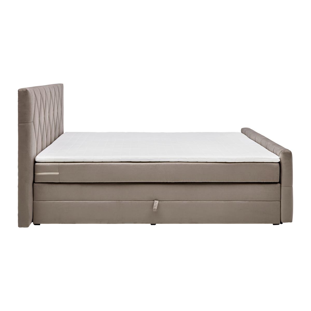 Boxspring Krevet Josie B - bež/crna, Konvencionalno, drvni materijal/drvo (180/200cm) - Based