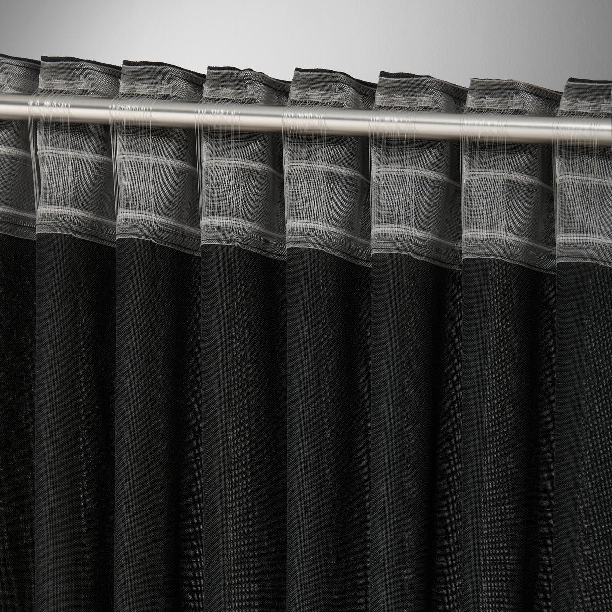 Fertigvorhang Ulrich Schwarz Ca. 135x245cm - Schwarz, Textil (135/245cm) - Modern Living