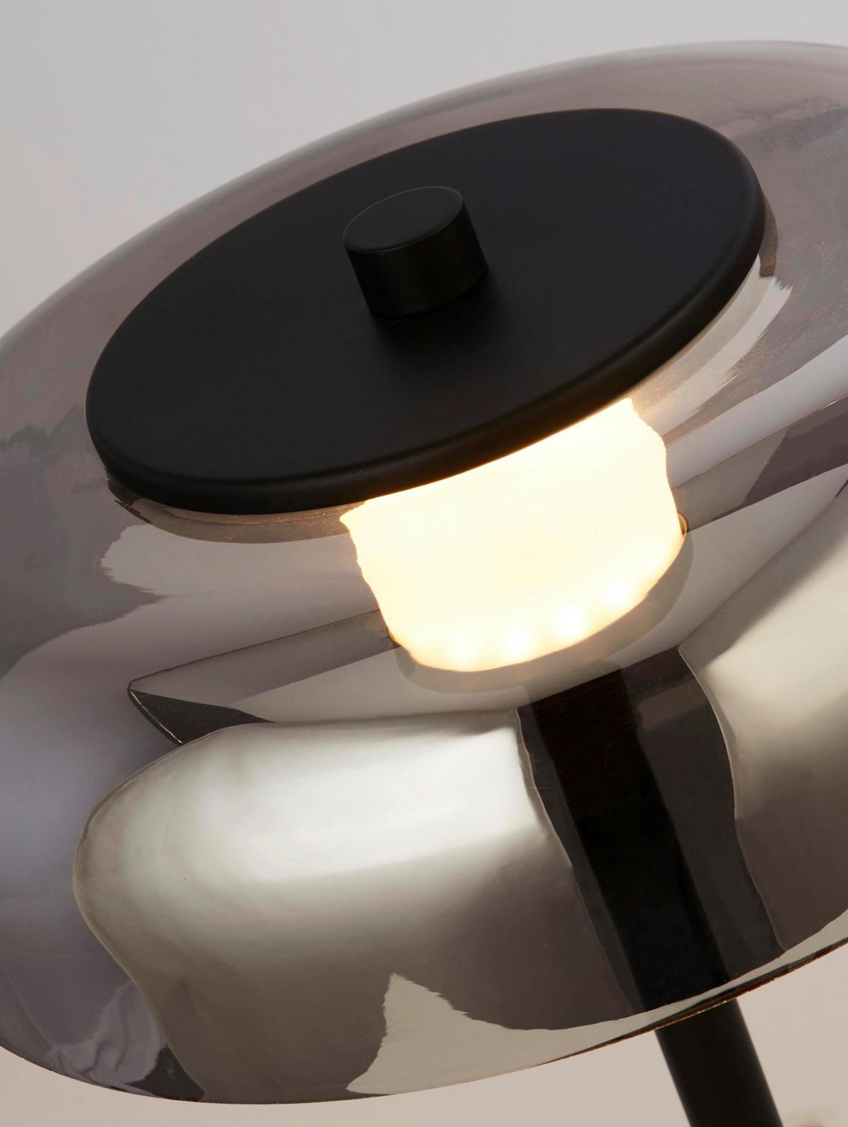 Led Állólámpa Frisbee Eu59802-1sm - fekete, Basics, üveg/fém (30/146cm)