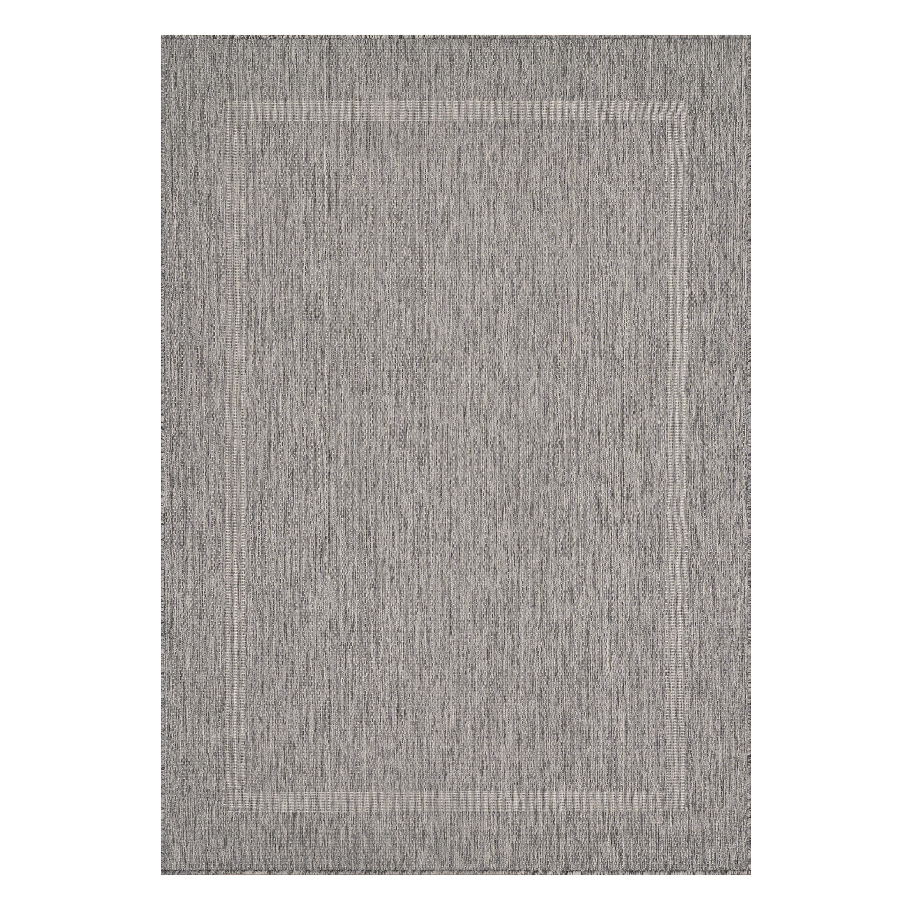 TEPPICH Outdoor ALSTER in Grau, einfarbig, 140 x 200 cm - Grau, Textil (140/200cm) - KADIMA DESIGN