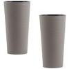 Übertopf-Set Grau, 2-teilig - Grau, Basics, Kunststoff (30/57cm) - Siena Garden