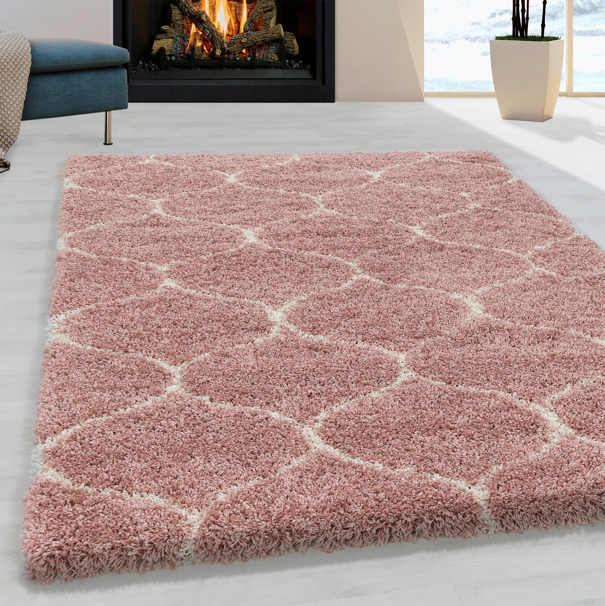 Webteppich Salsa Rosa ca. 60x110cm - Rosa, Design, Textil (60/110cm)
