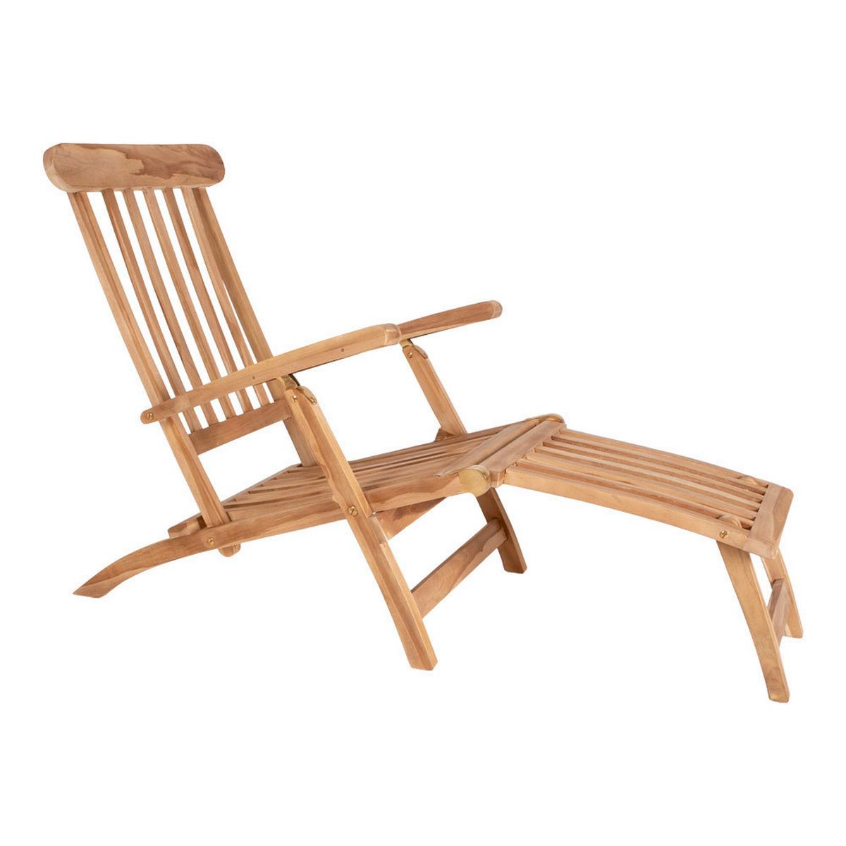 Gartenliegen Arrecife Teak - Braun, MODERN, Holz (60/95/150cm) - Gardenson