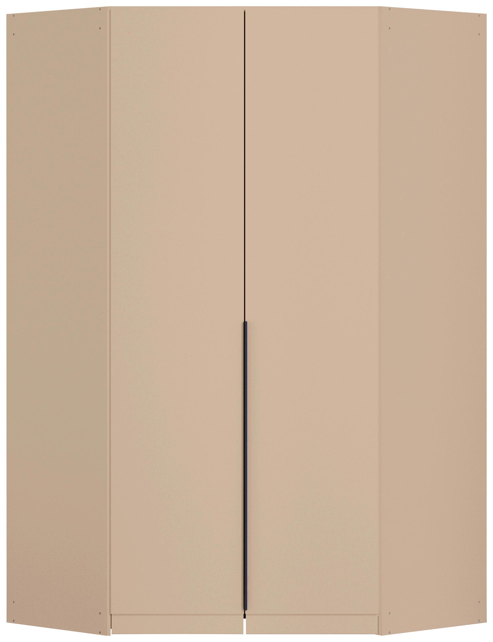 Eckkleiderschrank Alabama Champagner - Champagner/Grau, MODERN, Holzwerkstoff (117/229/117cm) - Rauch Möbel