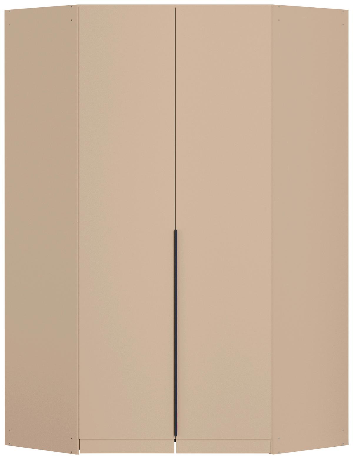 Eckkleiderschrank Alabama Champagner - Champagner/Grau, MODERN, Holzwerkstoff (117/229/117cm) - Rauch Möbel