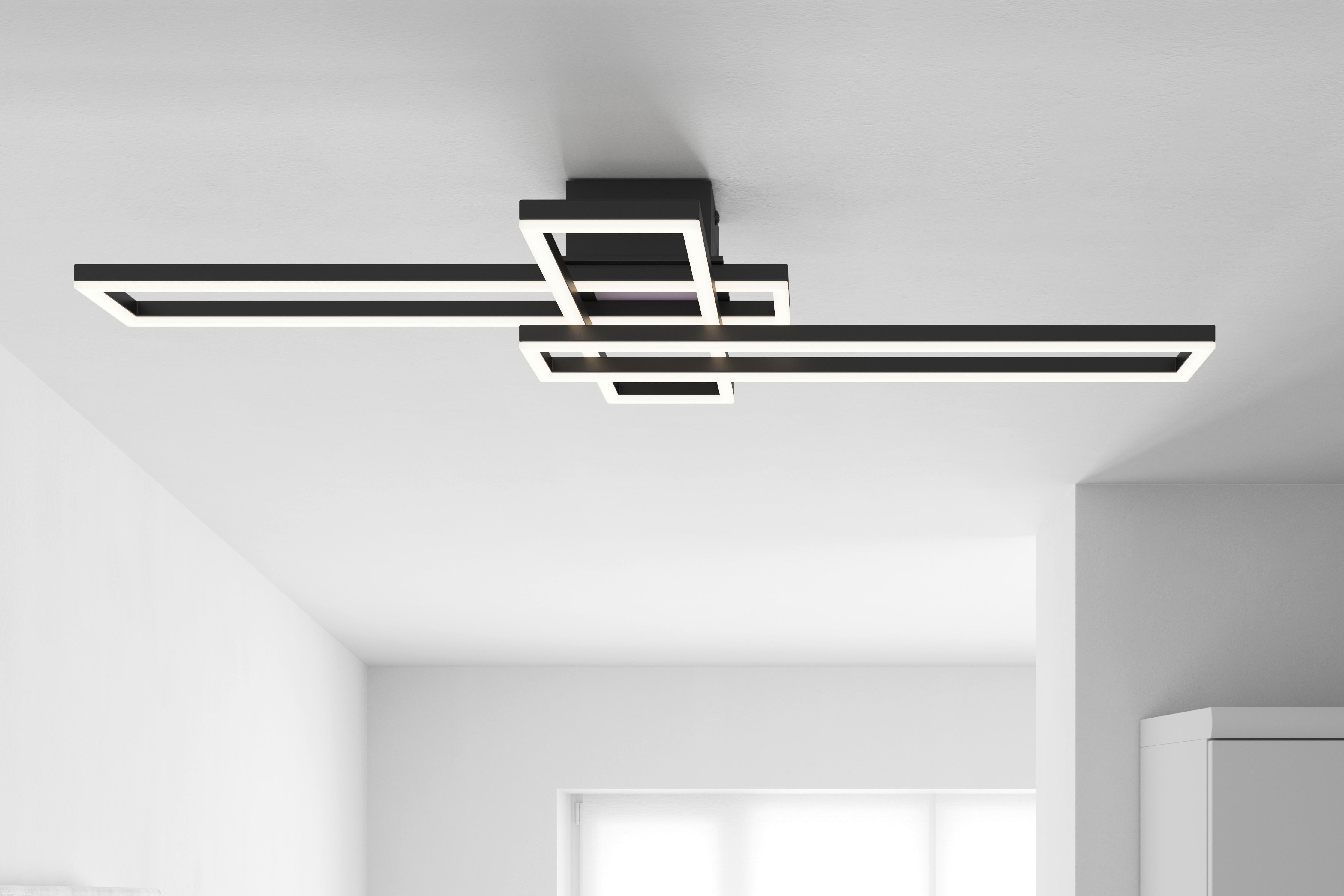 LED-TAKLAMPA FILM - svart, Modern, metall/plast (99,2/69,4/11,5cm) - Mömax