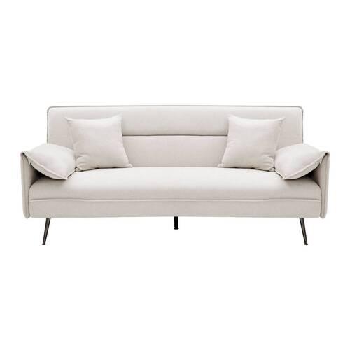 Schlafsofa Lana Beige Webstoff - Beige/Anthrazit, MODERN, Holz/Textil (193/117/25,5cm) - Bessagi Home