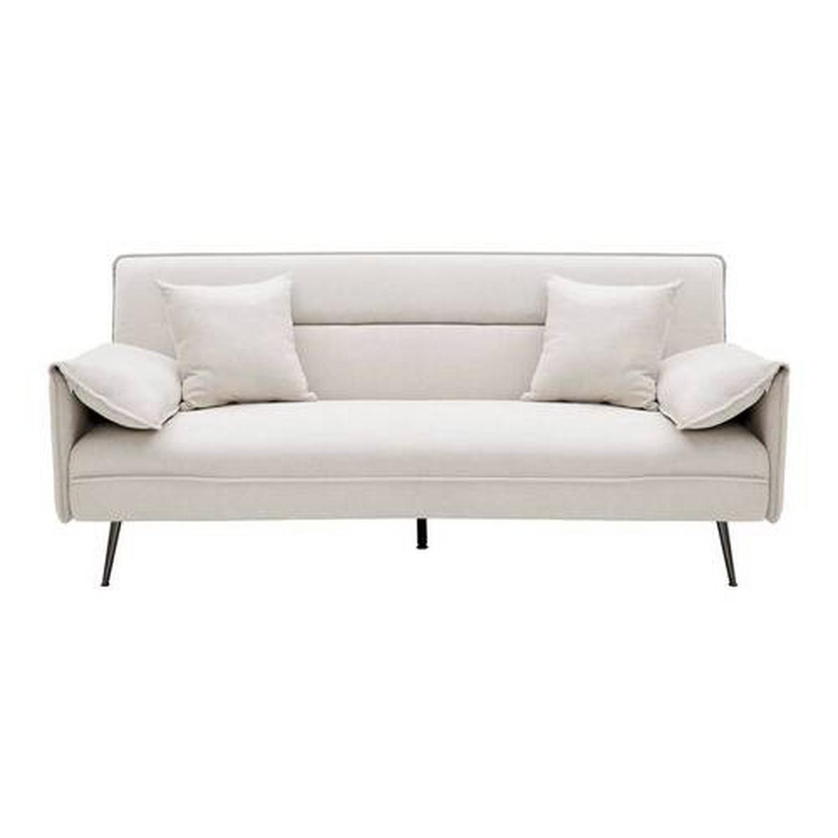 Schlafsofa Lana Beige Webstoff - Beige/Anthrazit, MODERN, Holz/Textil (193/117/25,5cm) - Bessagi Home