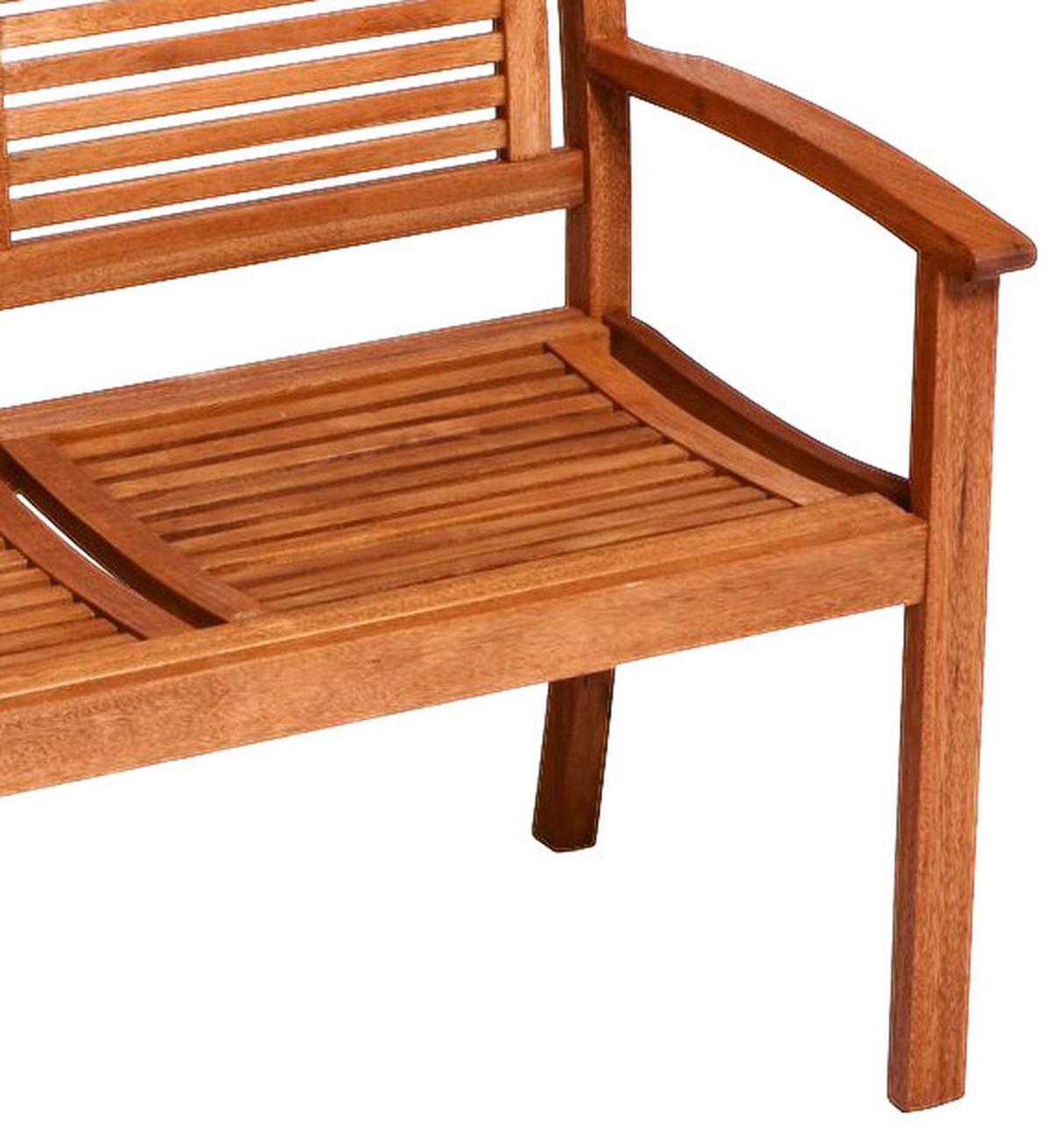 Gartenbank "Cordoba" aus Eukalyptus, natur - Naturfarben, Basics, Holz (110/90/58cm) - Gardenson