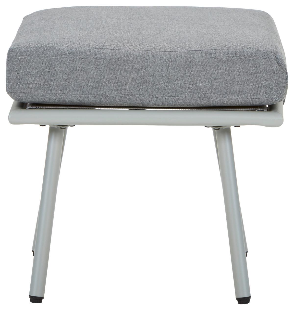 KOMPLET STOŁOWY NA TARAS PISA - szary, Modern, tworzywo sztuczne/metal (190/252cm) - Ambia Garden