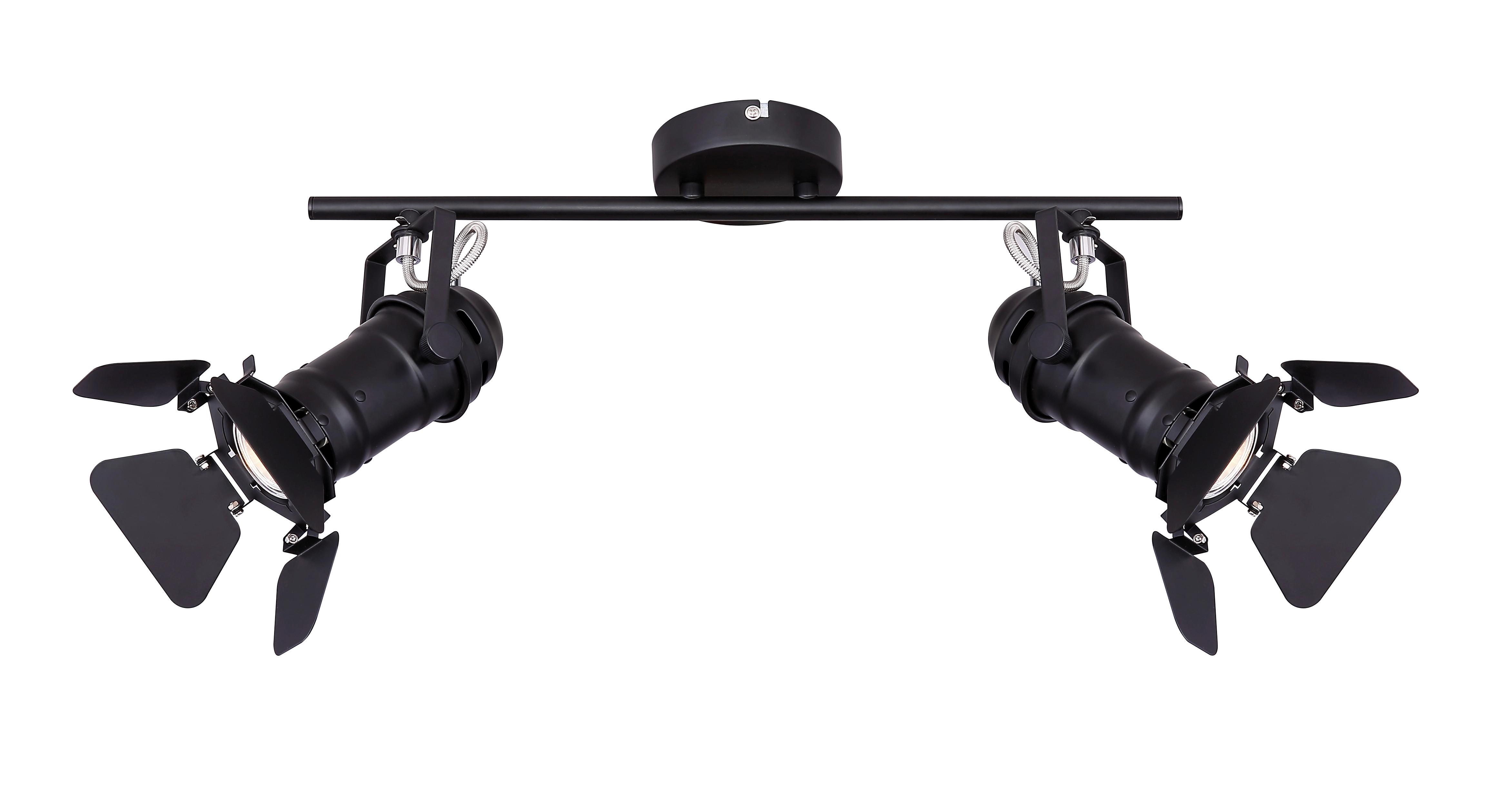 Strahler Egon in Schwarz max. 50 Watt - Schwarz, Trend, Metall (54/16/26,5cm) - Globo