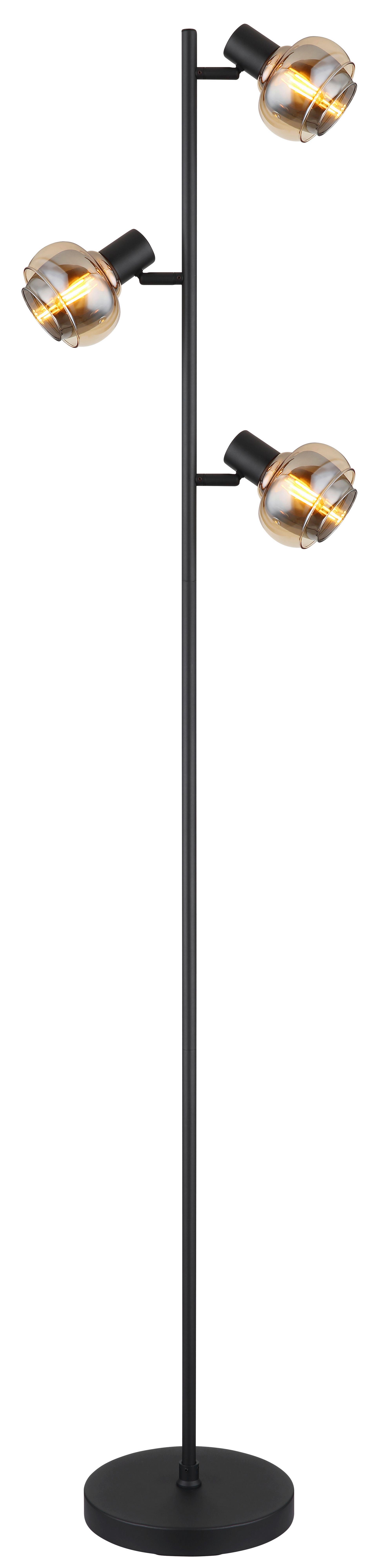 Stoječa Svetilka Tokki - črna, Basics, kovina/steklo (25/23cm) - Globo