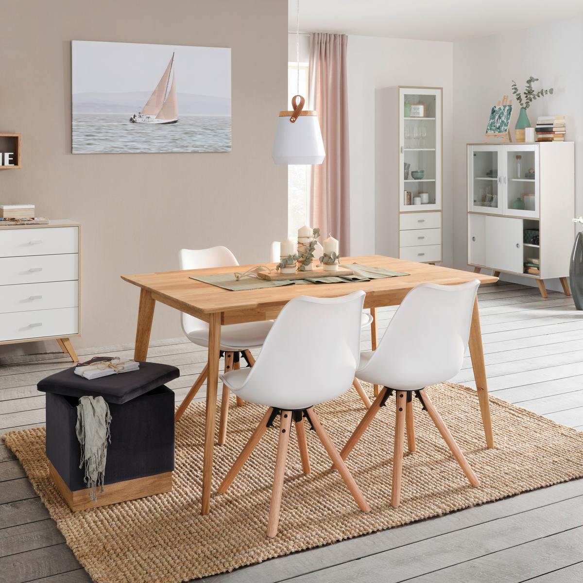 STÓŁ DO JADALNI RITA - kolor dębowy, Konventionell, drewno (120/75/80cm) - Zandiara
