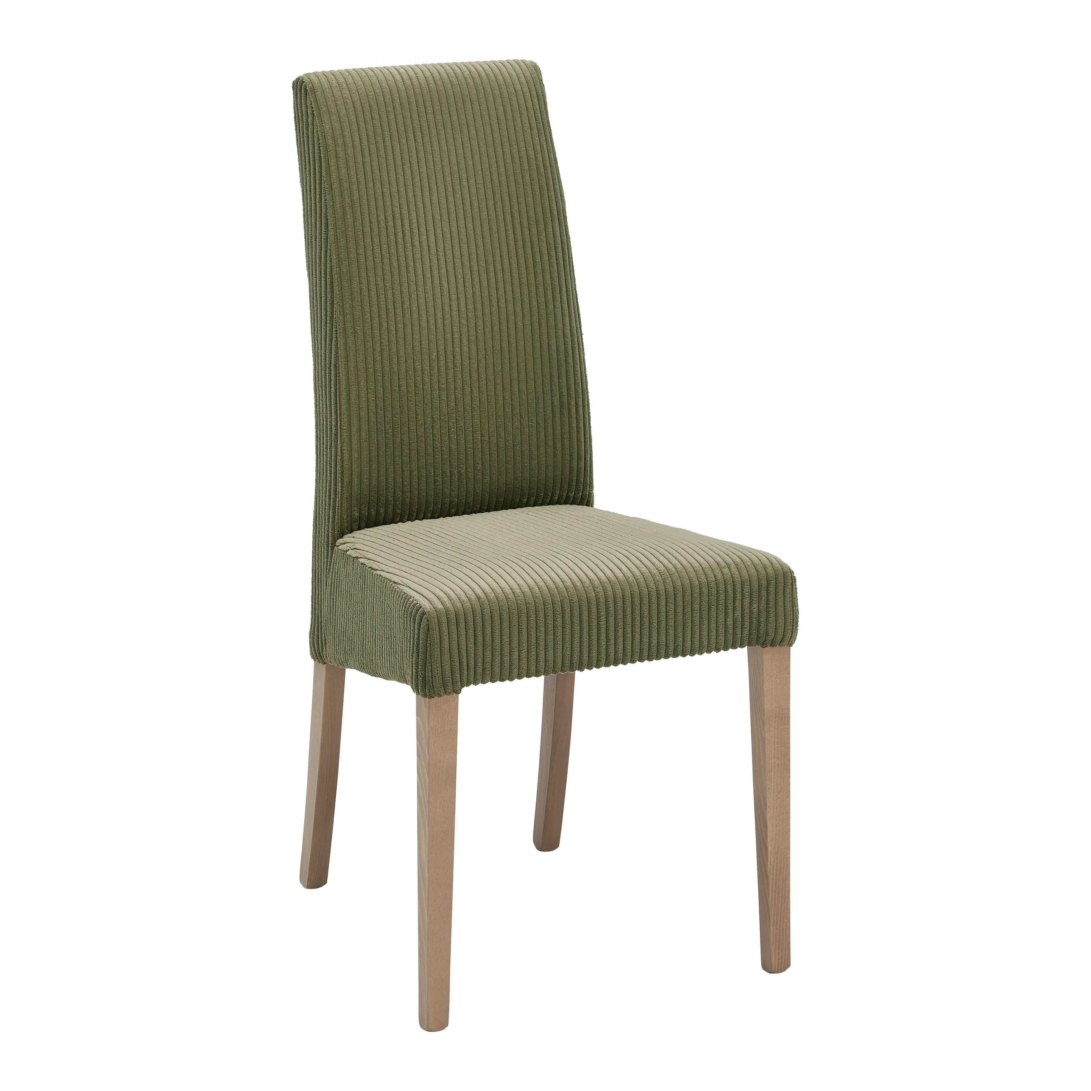 Stol Roko - barve hrasta/zelena, Moderno, tekstil/les (46/101/62cm) - Mömax