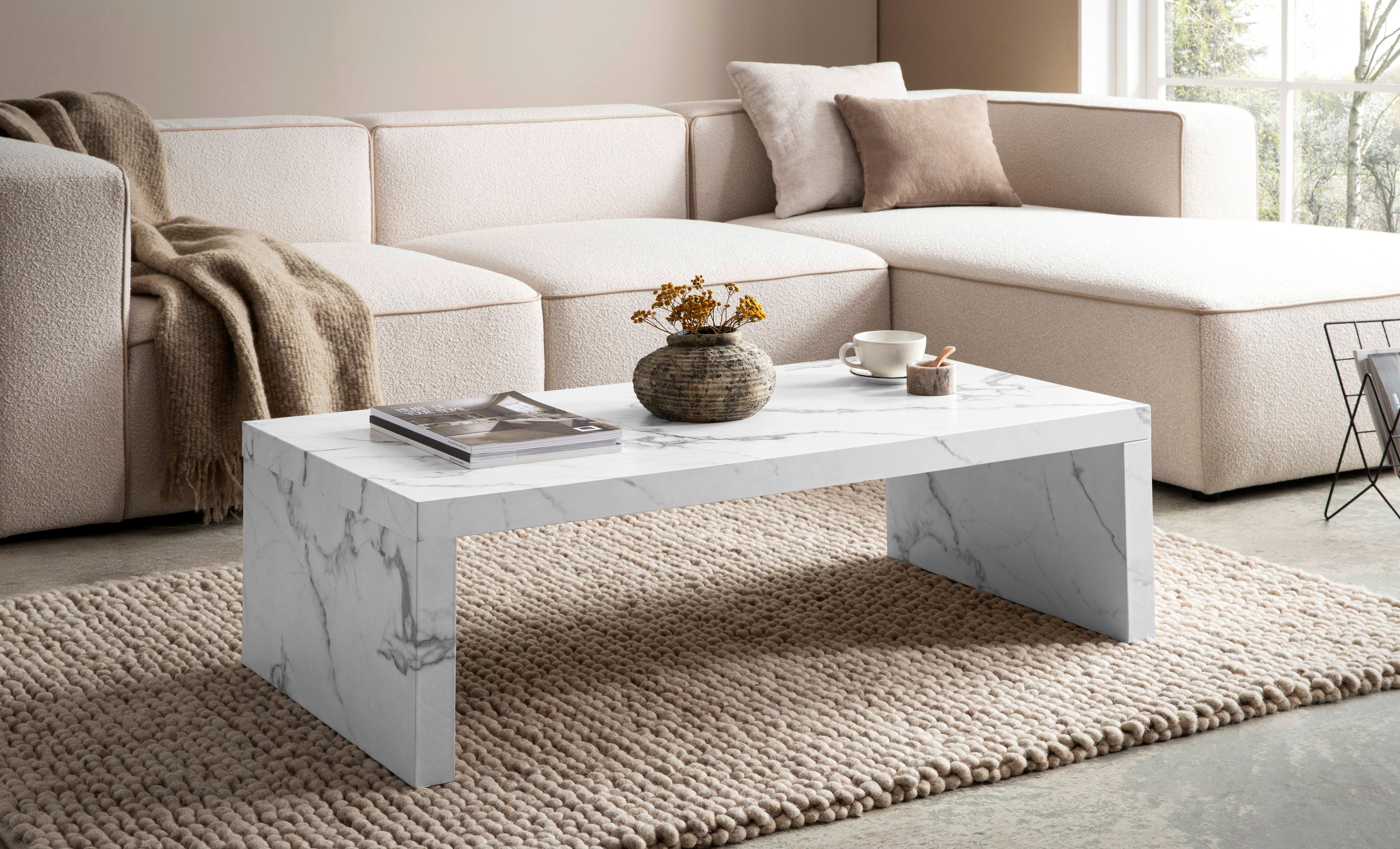COUCHTISCH WL6.940 - Weiss, Design, Holzwerkstoff (110/55/35cm) - Livetastic