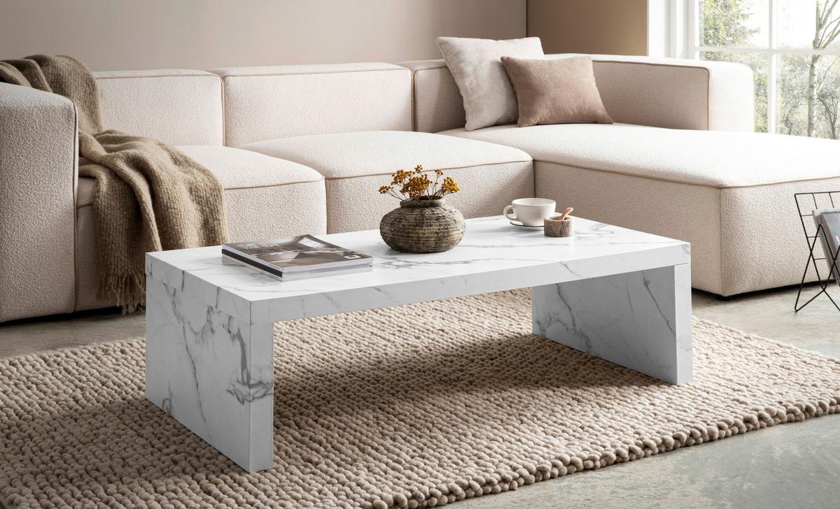 COUCHTISCH WL6.940 - Weiss, Design, Holzwerkstoff (110/55/35cm) - Livetastic