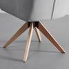 CHAISE ACCOUDOIRS LUCITA - gris/couleur naturelle, MODERN, métal/textile (58/87/60cm) - Bessagi Home