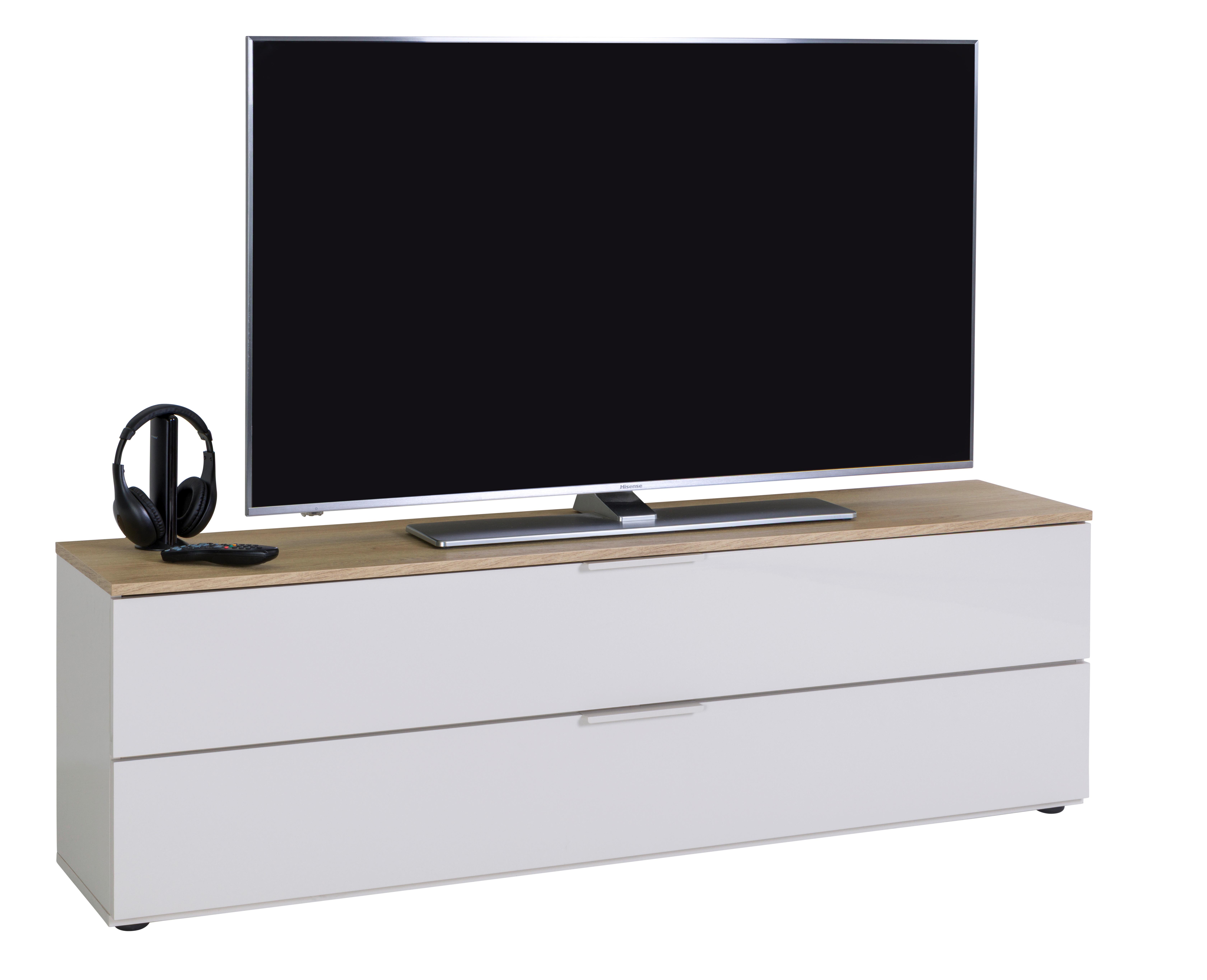 Lowboard Macchiato Eiche-/Kaschmirfarben - Kaschmir/Eichefarben, MODERN, Holzwerkstoff/Metall (160/49,7/35cm) - Mömax