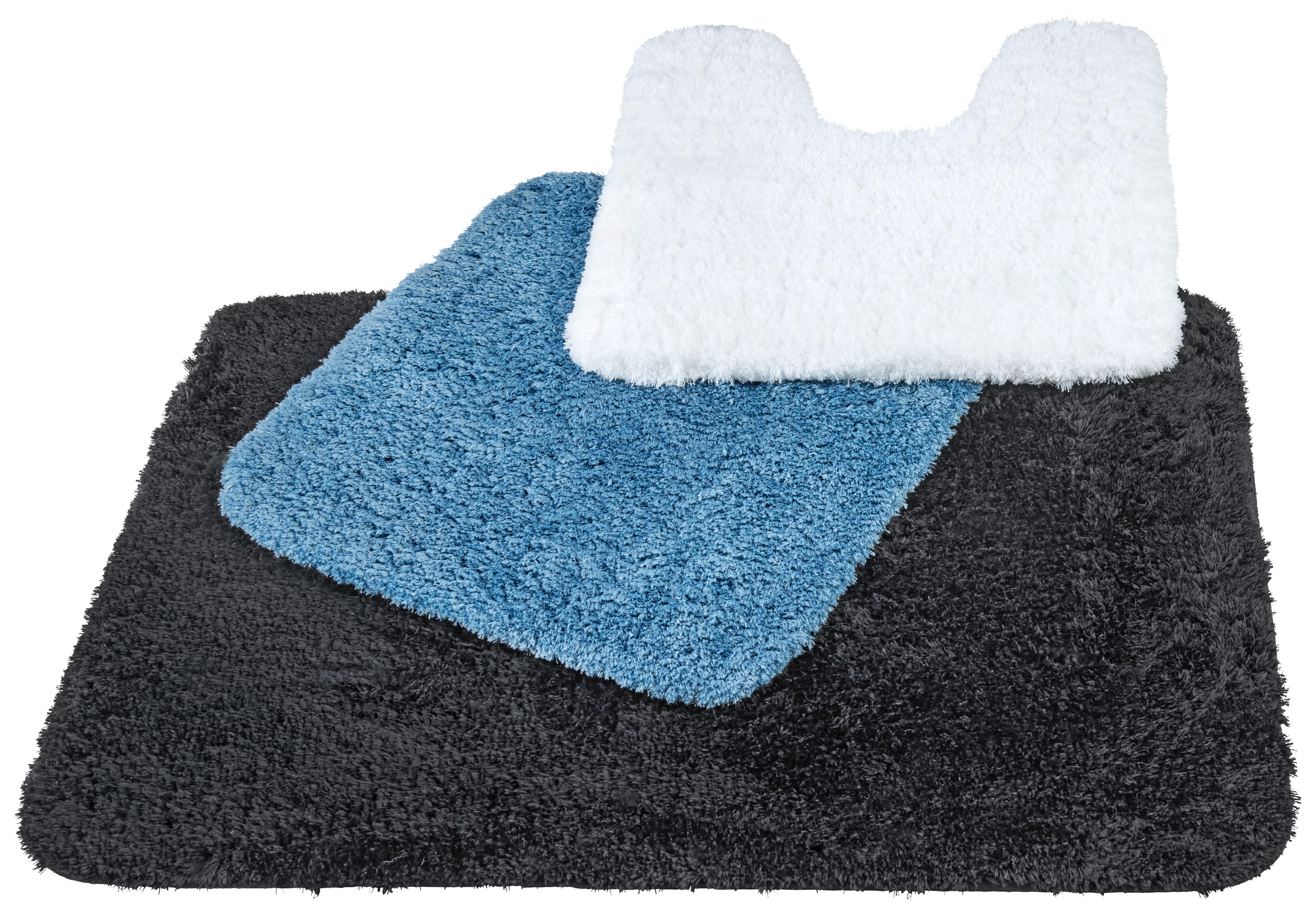 WC-Vorleger Chris Blau ca. 50x50cm - Blau, Textil (50/50cm) - Premium Living