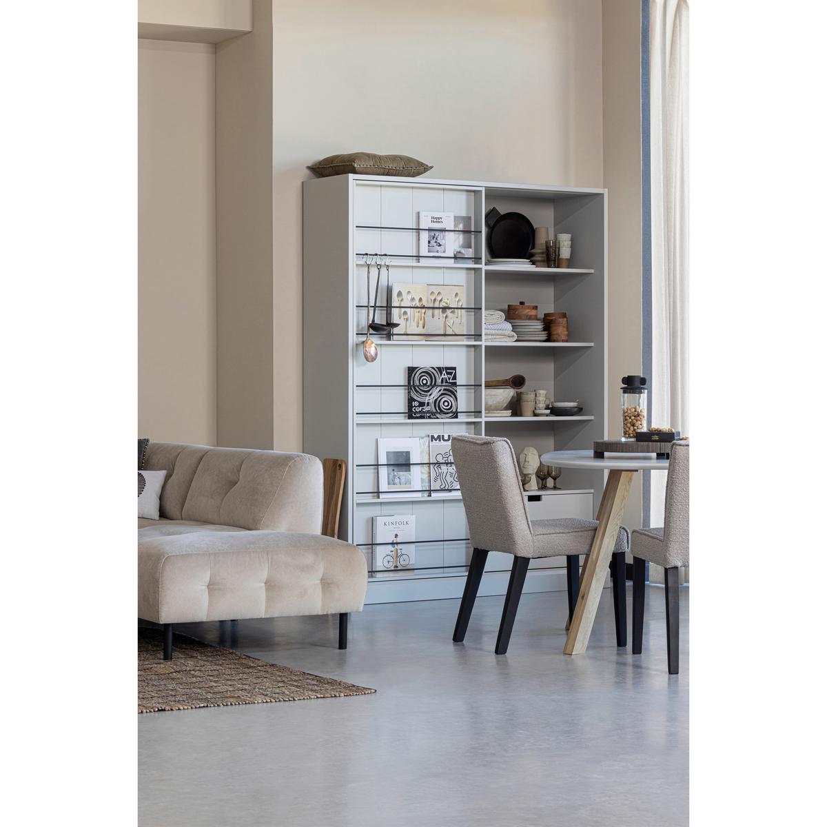 Esstisch Tablo Hellgrau L: 130cm - Hellgrau/Naturfarben, MODERN, Holz (130/130/75cm) - Livetastic