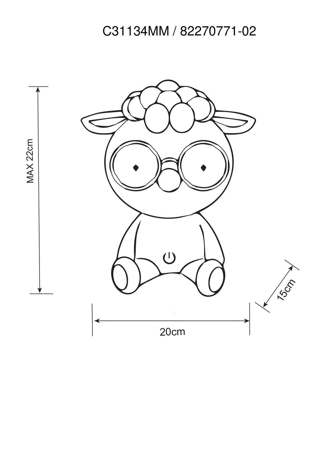 LED-BORDSLAMPA SCHOFI -EXT- - rosa, Klassisk, plast (20/22/15cm) - Mömax