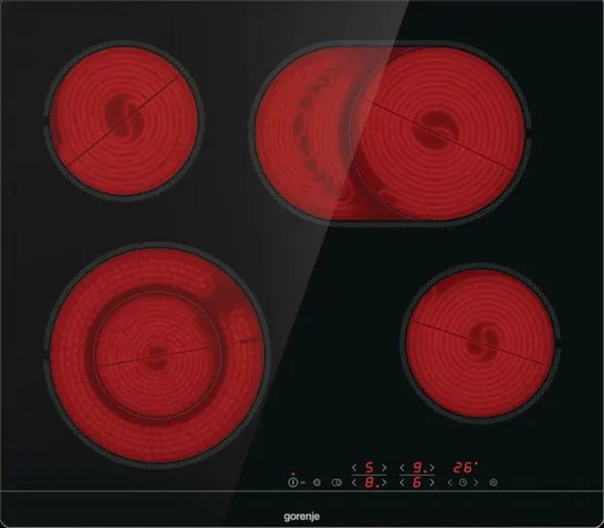 Üvegkerámia Főzőlap Ect603fm - fekete (59,5/54/52cm) - Gorenje