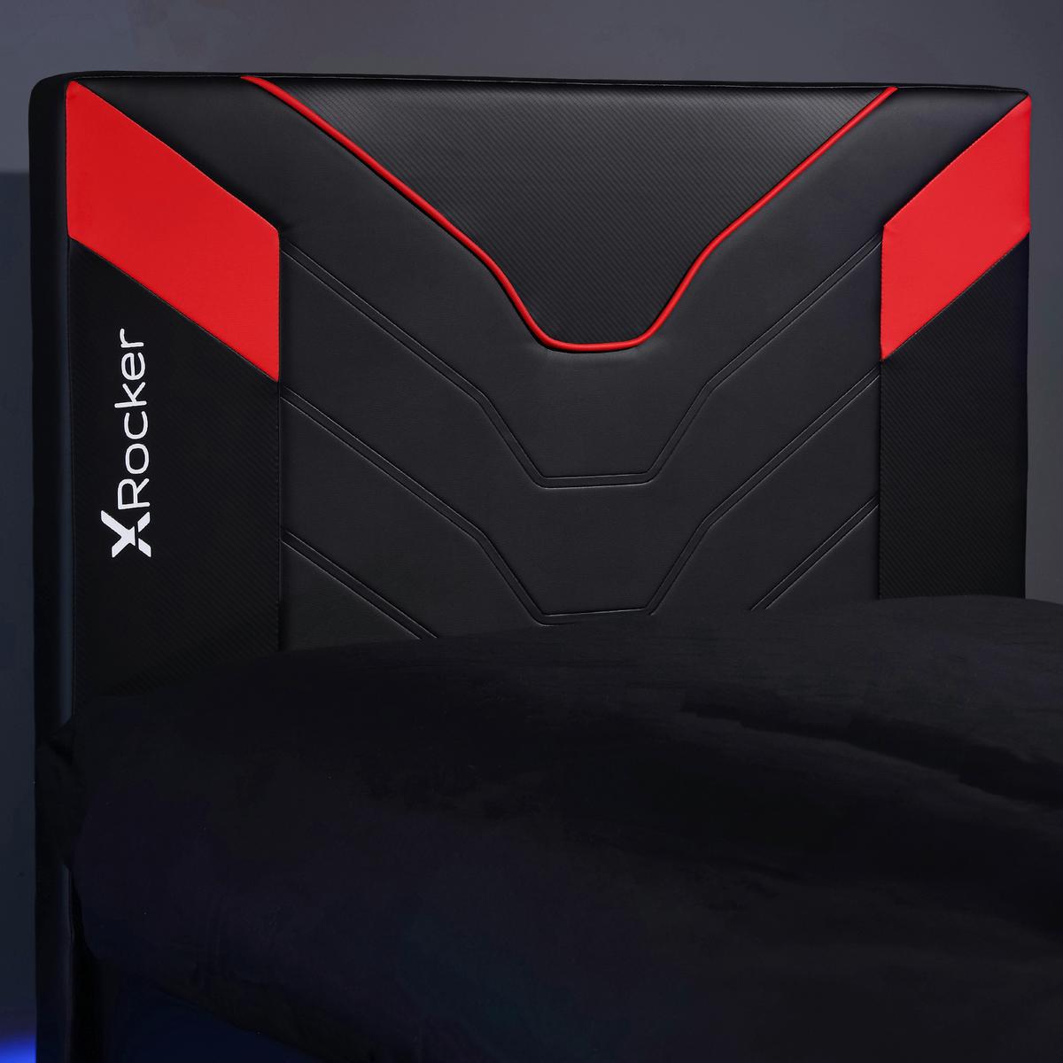 Gamingbett Cerberus 90x190 cm Schwarz/Rot - Rot/Schwarz, MODERN, Holzwerkstoff/Kunststoff (90/190cm) - X Rocker