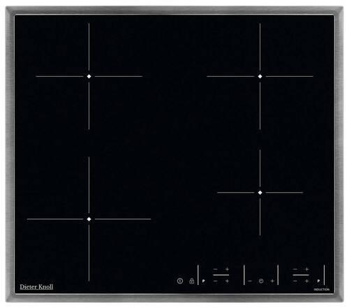 Induktionskochfeld DKEI6640XB - Edelstahlfarben/Schwarz, Basics, Glas/Metall (57,6/50,6cm) - Dieter Knoll
