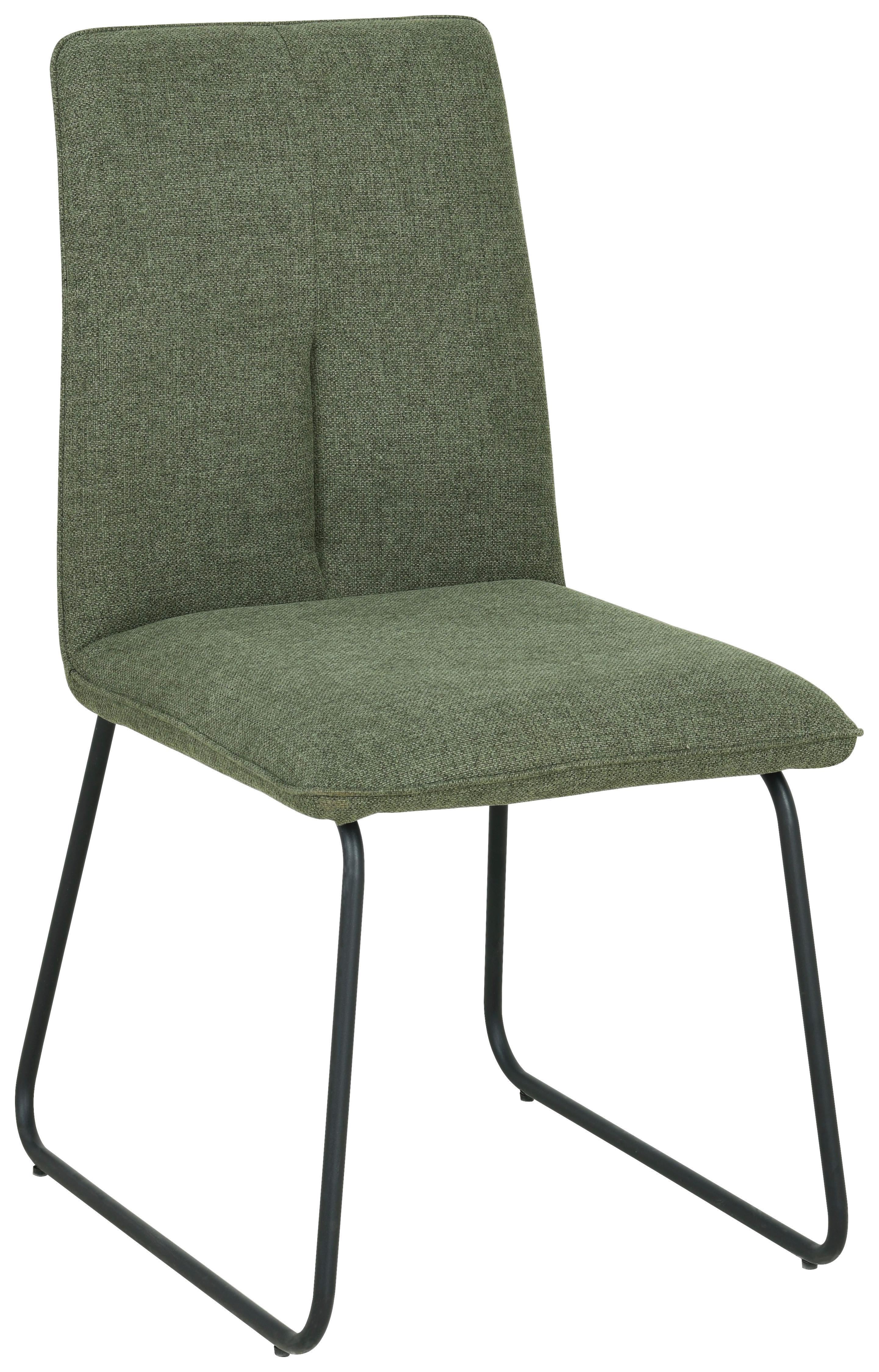 KRZESŁO MARTY - zielony/czarny, Design, metal/tkanina (48/90/63cm) - Xora