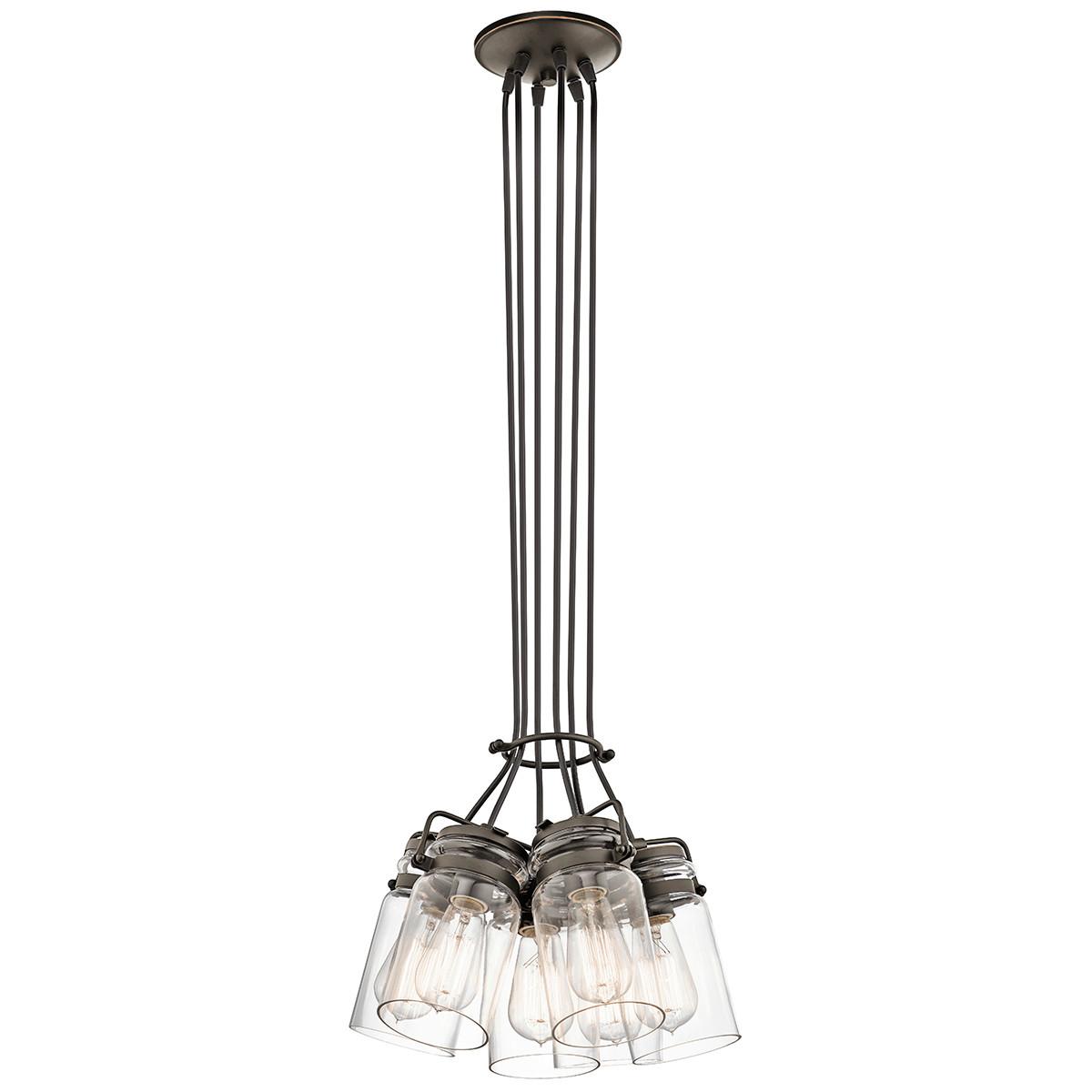 Viseća Svjetiljka  Brinley Kl-Brinley6-Oz - brončane boje, Konvencionalno, staklo/metal (30.5/25.3cm) - Elstead Lighting