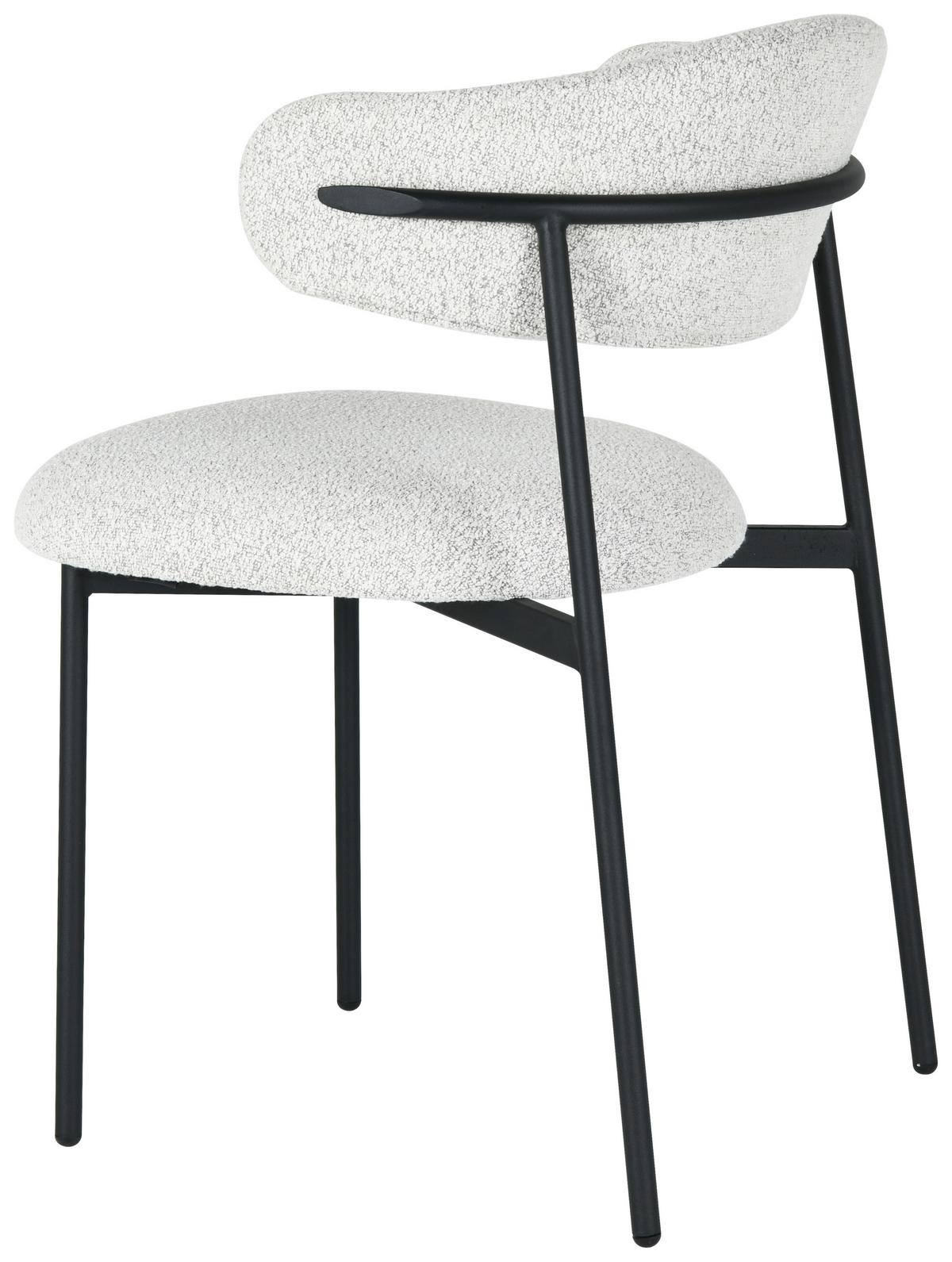 KRZESŁO MIJOU - jasnoszary/czarny, Design, metal/tkanina (55/78/58cm) - Boxxx