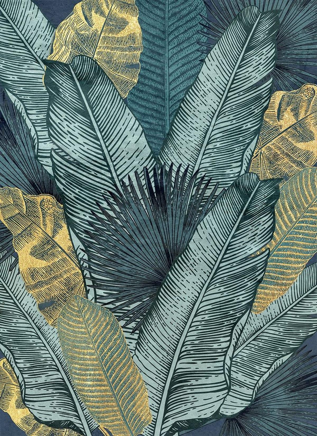 Vászonkép Arany-Ezüst Kb. 80x120cm - színes, Design, textil/fa (80/120cm)