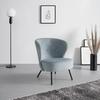FÅTÖLJ FLORIS -TREND- - Graublau/svart, Romantik / Lanthus, metall/trä (67/77/73cm) - Mömax