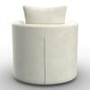 FAUTEUIL MARIETA - Wit/Zwart, Modern, Hout/Textiel (77/81/77cm) - Bessagi Home