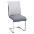 Schwingstuhl Katharina in Grau - Grau, MODERN, Textil/Metall (46/99/63cm) - PREMIUM LIVING