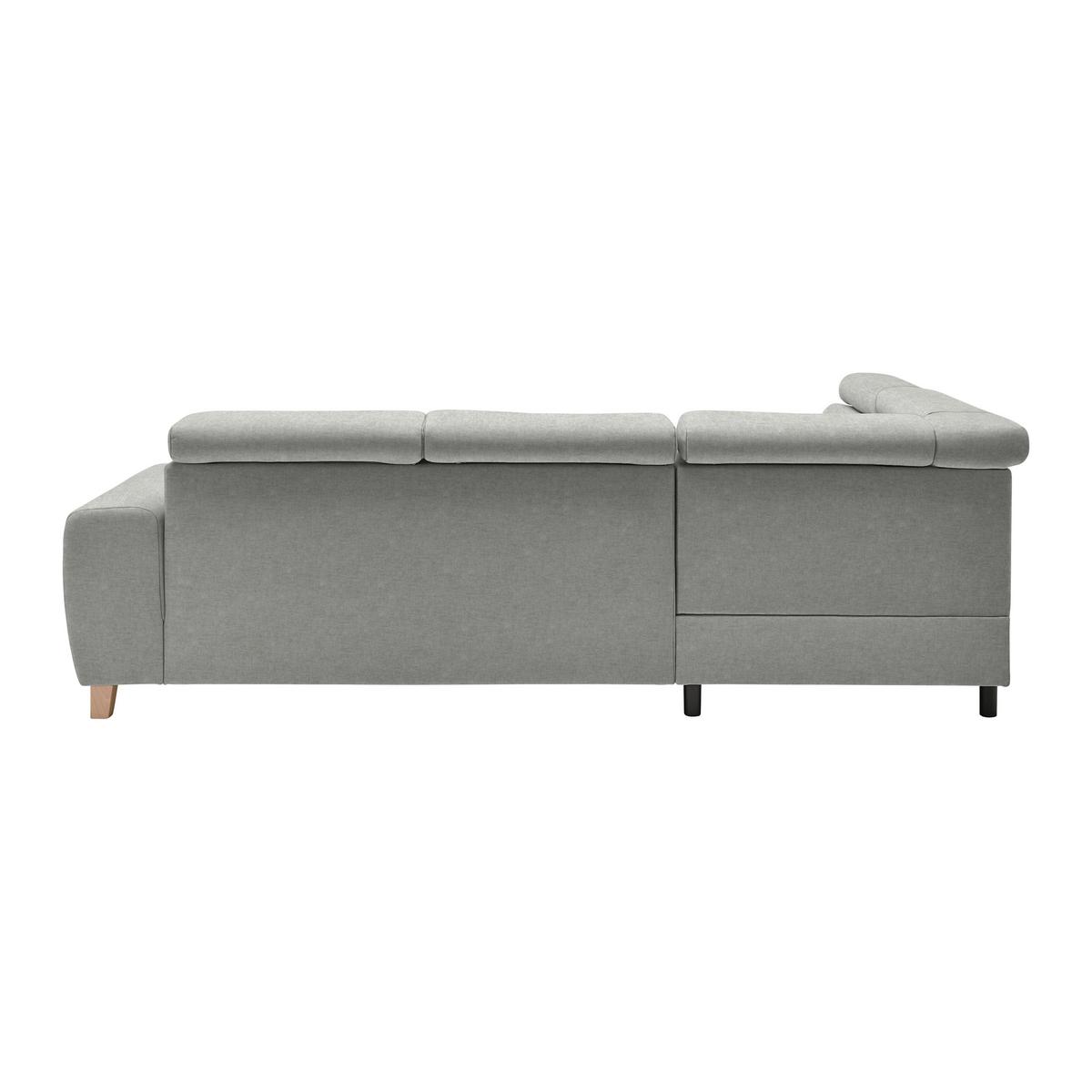 Ecksofa Lugo Grau - Grau, MODERN, Holz/Kunststoff (205/98/266cm) - Mömax