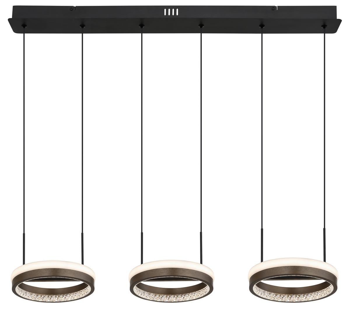 LED-HÄNGELEUCHTE 67179H2 DELLA - Klar/Weiss, Design, Kunststoff/Metall (82/20,6/150cm) - Globo