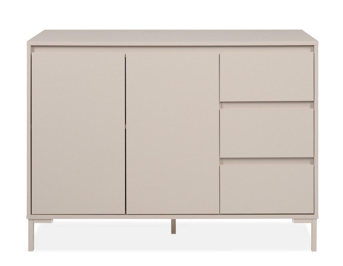 KOMODA KORSIKA 01B - kaszmir, Design, materiał drewnopochodny/metal (120/87/40cm) - MID.YOU