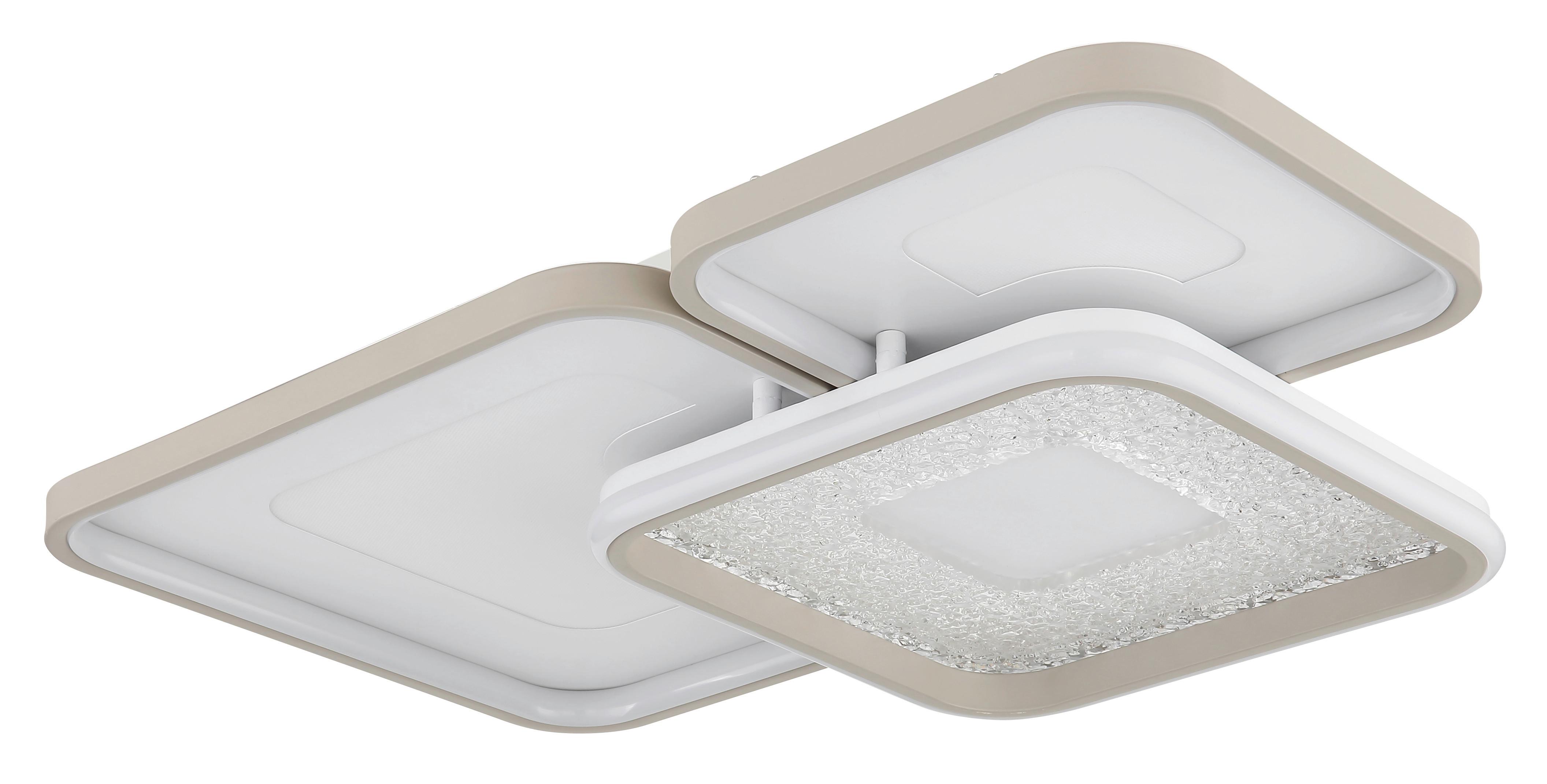 Led-deckenleuchte 48097-62 Mosaiko - Sandfarben/Klar, Design, Kunststoff/Metall (65/45,5/10cm) - Globo