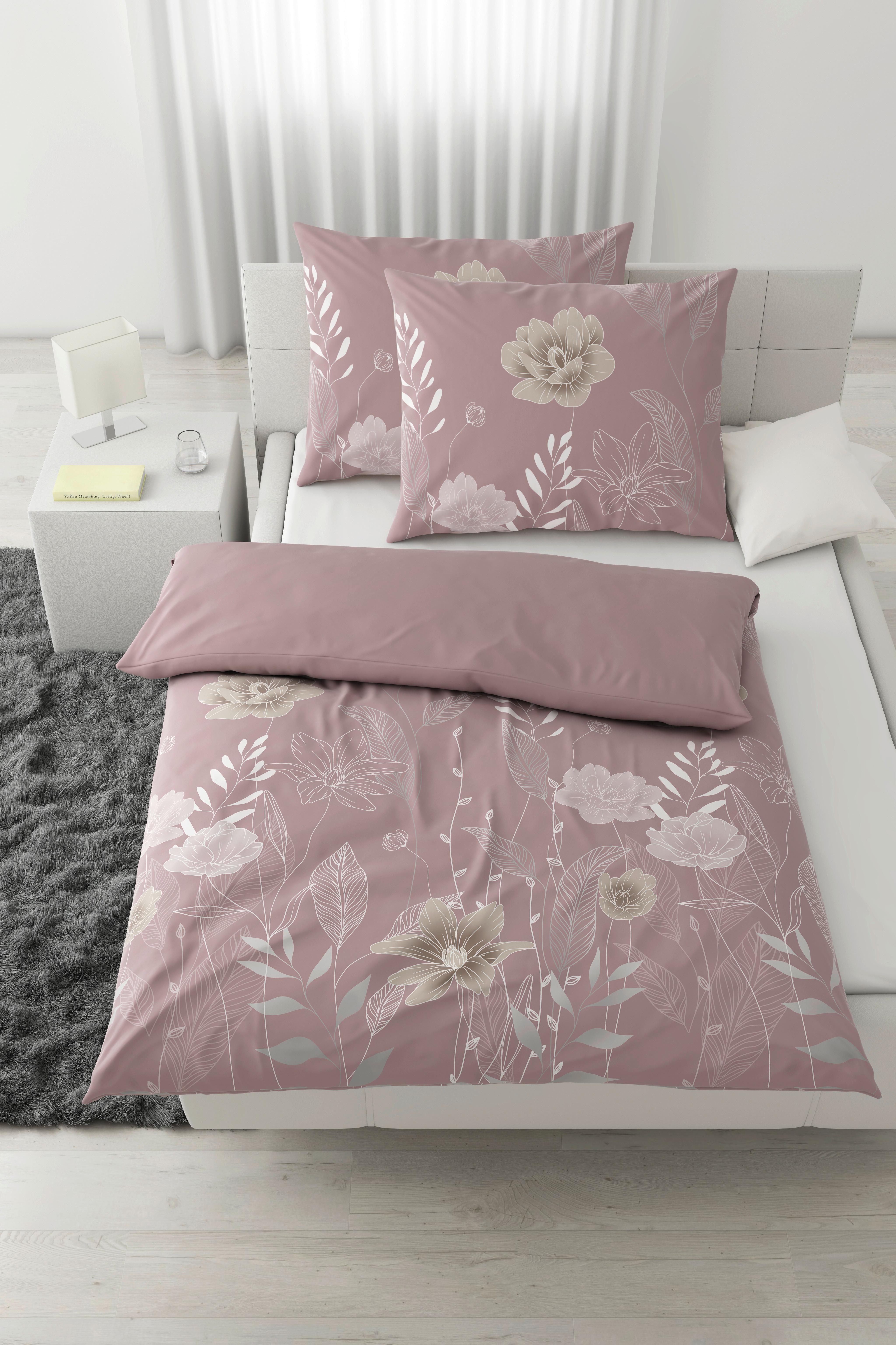 Lenjerie de pat Nala, cca. 200x220cm - mov, Romantik / Landhaus, textil (200/220cm) - Mömax