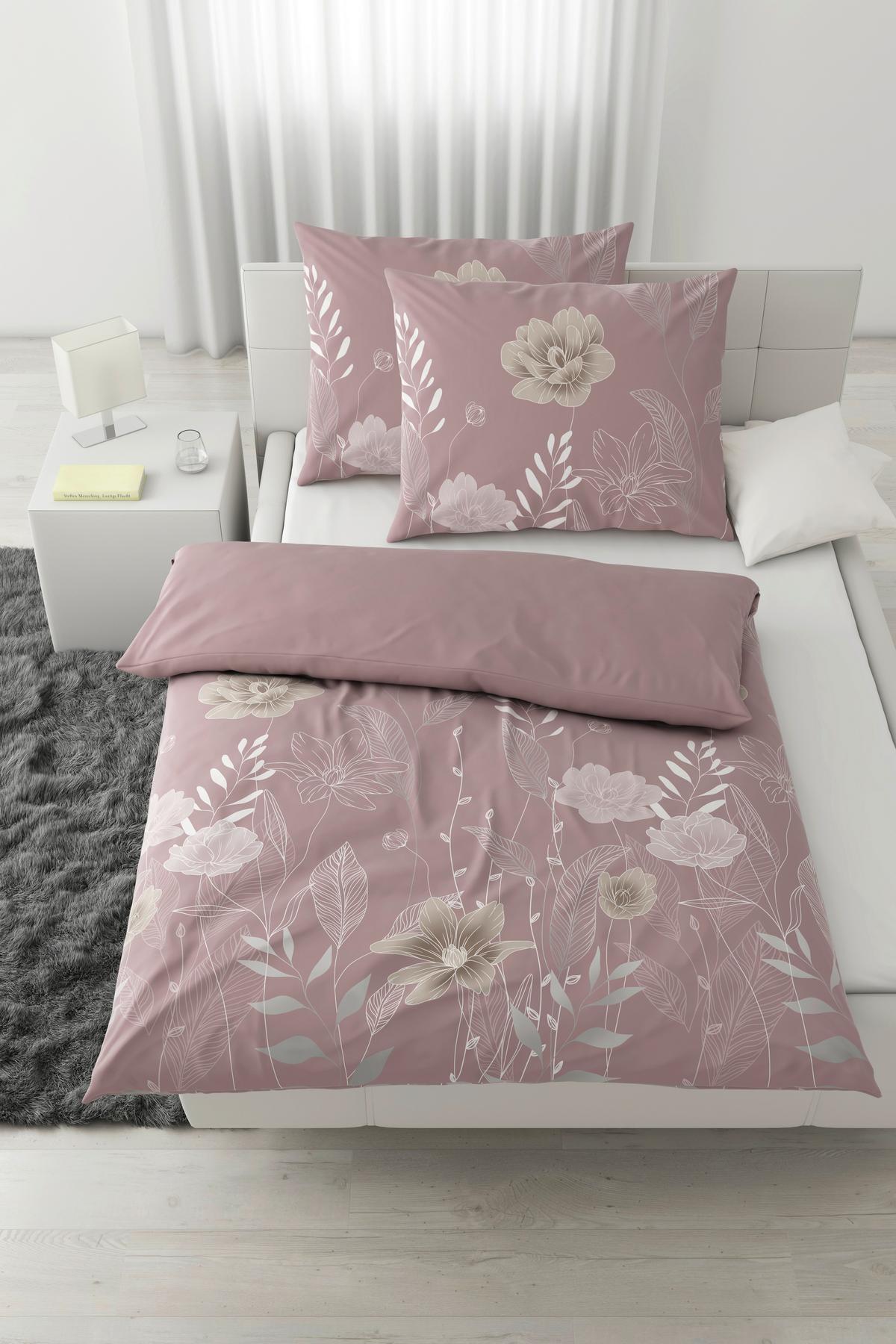 Lenjerie de pat Nala, cca. 200x220cm - mov, Romantik / Landhaus, textil (200/220cm) - Mömax